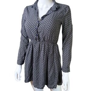 Womens Size Medium long sleeve button up Short dress​​​​​​​​​​